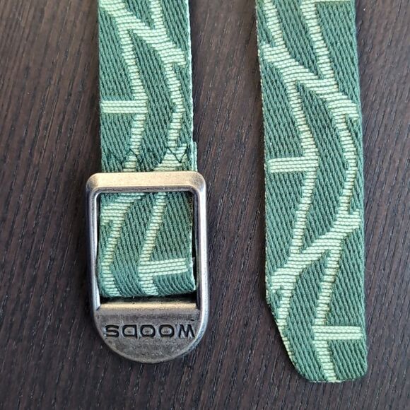 Woods Green patterned canvas belt one size NWOT - Picture 1 of 4